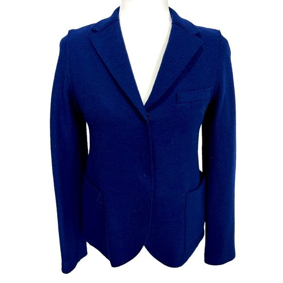 harris wharf london Jackets & Blazers - Harris Wharf London Virgin Wool Sapphire Blue Fitted Blazer US 4 IT 40 Designer